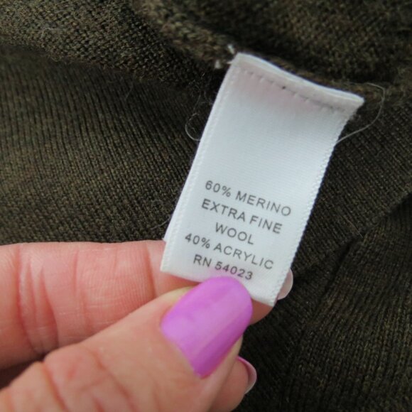 BANANA REPUBLIC Men's Brown Merino Wool Blend Pullover Snap Sweater L - Picture 6 of 7